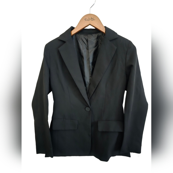 Black Blazer Timeless Formal Suit Jacket - Picture 1 of 3